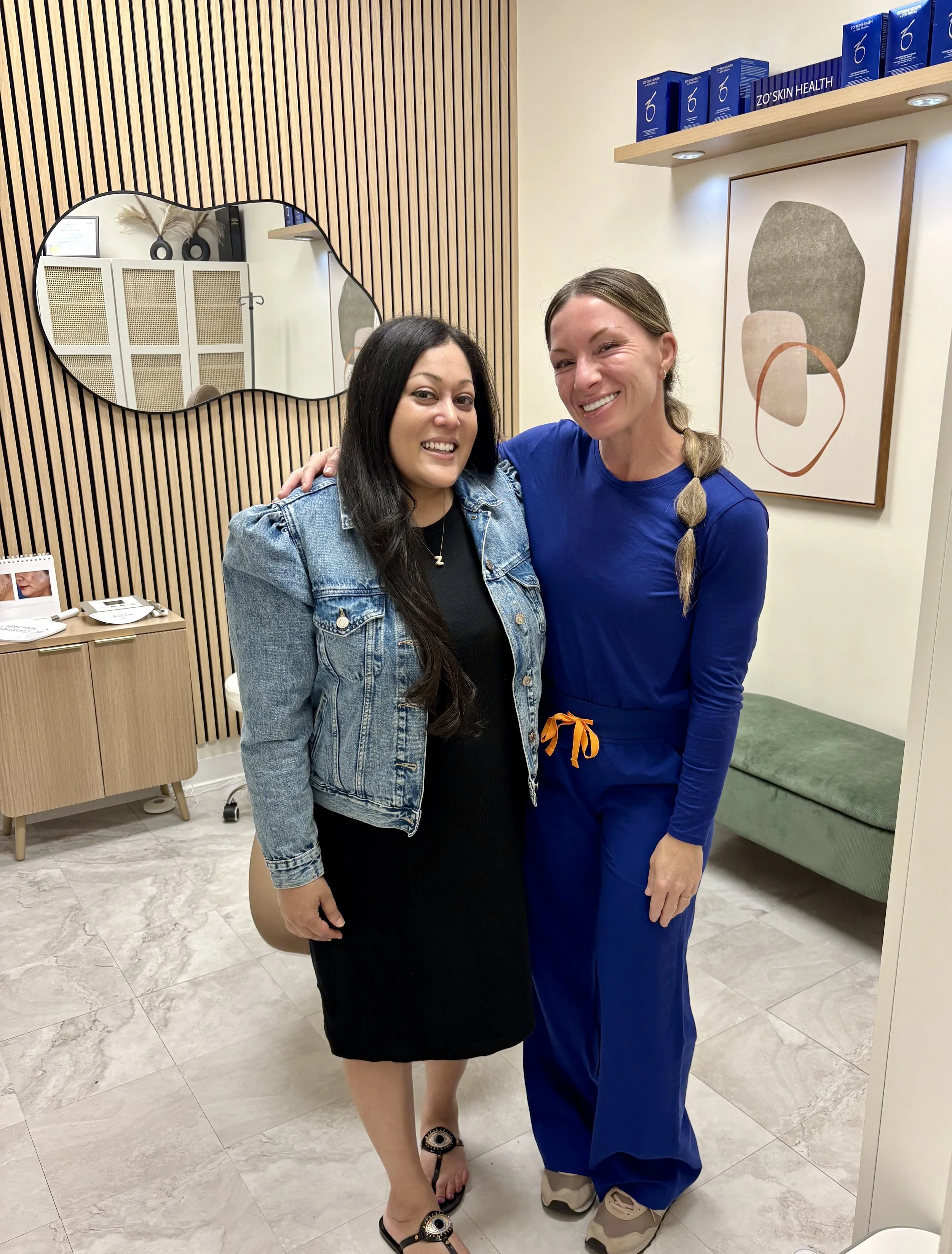 Erica Santana and Dr. Yeral Patel together at the FloState studio